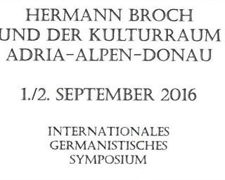 Simpozij Hermann Broch Und der Kulturraum-Adria-Alpen -Donau